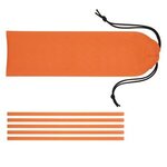 5-Pack On The Go Straws With Pouch - Orange