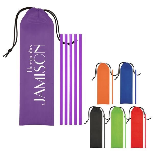 Main Product Image for 5-Pack On The Go Straws With Pouch