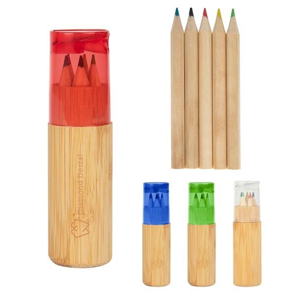 Main Product Image for 5-Piece Colored Pencil Set In Tube With Dual Sharpener