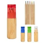 5-Piece Colored Pencil Set In Tube With Dual Sharpener - Natural With Royal Blue
