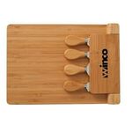 5 Piece Magnetic Bamboo Cheese Board Set