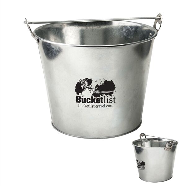 Main Product Image for Marketing 5 Qt Galvanized Ice Bucket & Bottle Opener