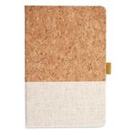 5 x 7 Hard Cover Cork & Heathered Fabric Journal -  