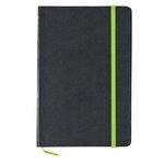 5" x 7" Shelby Notebook - Black with Lime