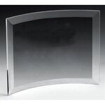 5" x 7" x 1/4" - Freestanding Curved Acrylic Award - Full Color - Clear