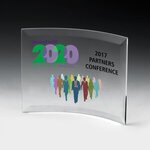 5" x 7" x 1/4" - Freestanding Curved Acrylic Award - Full Color -  