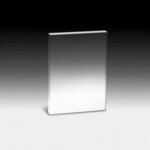 5" x 7" x 3/4" - PhotoImage(R) Rectangle Paperweight -Silkscreen - Clear