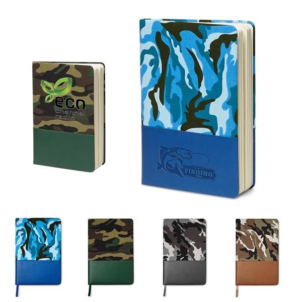 Main Product Image for 5" x 8" Hard Cover Camo Canvas Journal