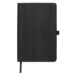5" x 8" Woodgrain Look Notebook - Black