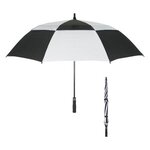 58" Arc Windproof Vented Umbrella - White with Black