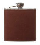 6 oz Leather Flask - Brown