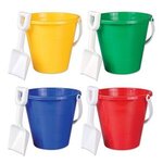 6" Pails With Shovel - Assorted Colors