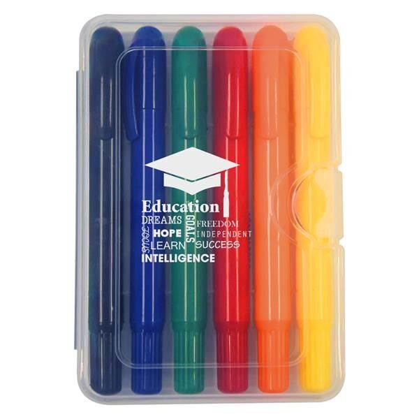 Main Product Image for 6-Piece Retractable Crayons In Case