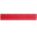 6" Plastic Ruler - Translucent Red