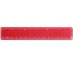 6" Plastic Ruler - Translucent Red