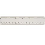 6" Plastic Ruler - White