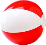 6" Two-Tone Beach Ball - Red-white