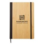 6" x 8" Bamboo Journal With RPET Back - Black