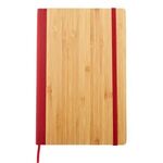 6" x 8" Bamboo Journal With RPET Back - Red