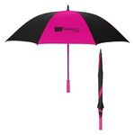 60" Arc Splash of Color Golf Umbrella - Black With Fuchsia