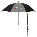 60" Arc Splash of Color Golf Umbrella - Black With Gray