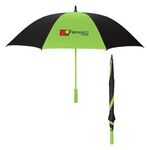 60" Arc Splash of Color Golf Umbrella - Black with Lime