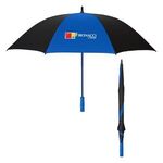 60" Arc Splash of Color Golf Umbrella - Black With Royal