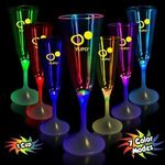 7 1/2 oz. Lighted LED Champagne Flute - Multi Color-white