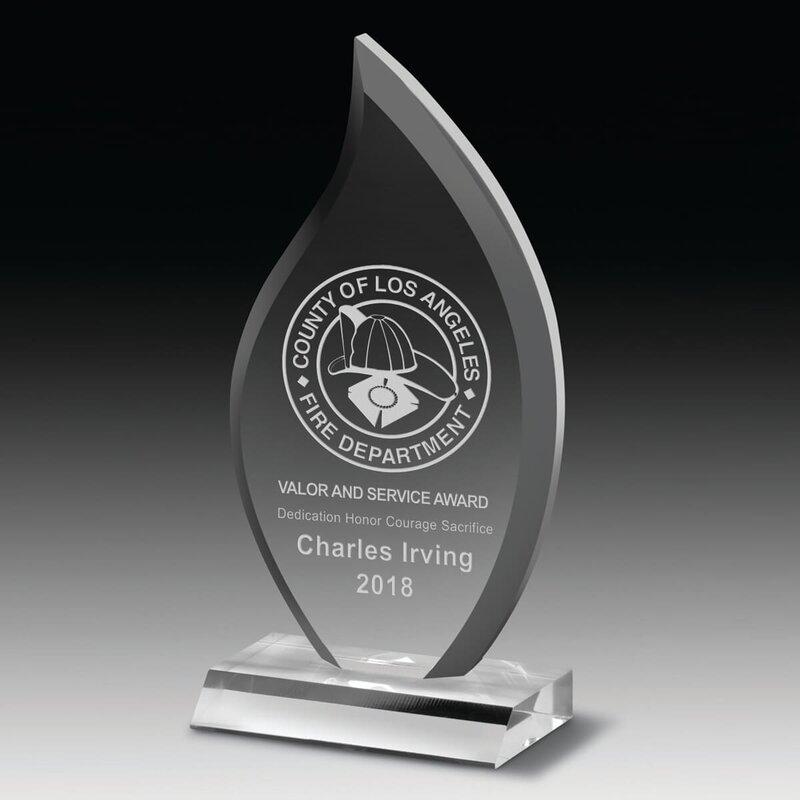 Main Product Image for 7 3/4" - Multi-Faceted Acrylic Flame Award - Laser