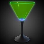 7 oz Neon LED Martini Glasses - Green - Green
