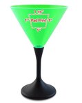 7 oz Neon LED Martini Glasses - Green -  