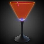 7 oz Neon LED Martini Glasses - Orange - Orange