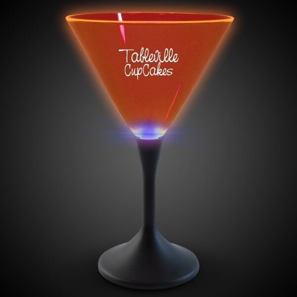 Main Product Image for 7 oz Neon LED Martini Glasses - Orange
