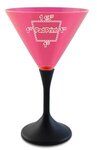 7 oz Neon LED Martini Glasses - Pink -  