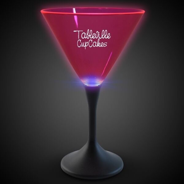 Main Product Image for 7 oz Neon LED Martini Glasses - Pink