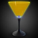 7 oz Neon LED Martini Glasses - Yellow - Yellow