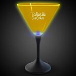 7 oz Neon LED Martini Glasses - Yellow -  