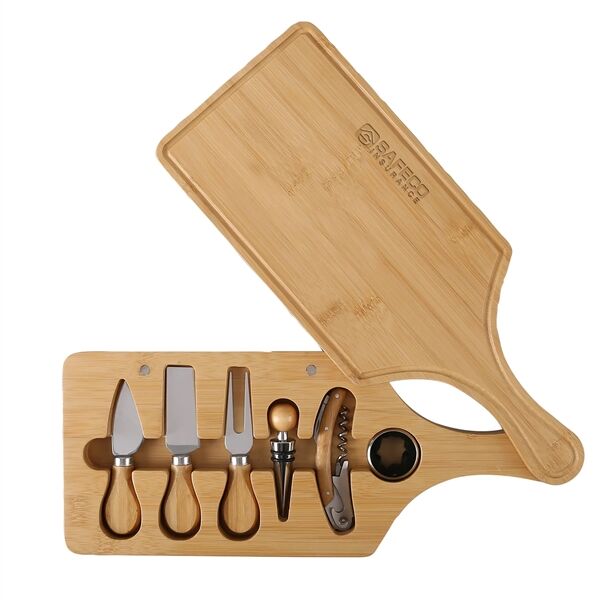 Main Product Image for 7 Piece Bamboo Wine & Cheese Charcuterie Board Set