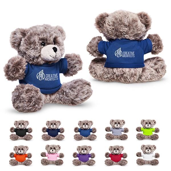 Main Product Image for Custom Printed  Soft Plush Bear with T-Shirt 7"