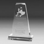 8 3/4" - Multi-Faceted Acrylic Award - Laser -  