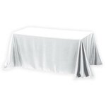 8 ft 4-Sided Throw Style Table Covers - Full Color - White