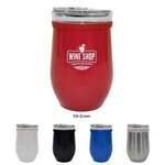 8 Oz. Glass And Stainless Steel Wine Tumbler