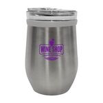 8 Oz. Glass And Stainless Steel Wine Tumbler -  