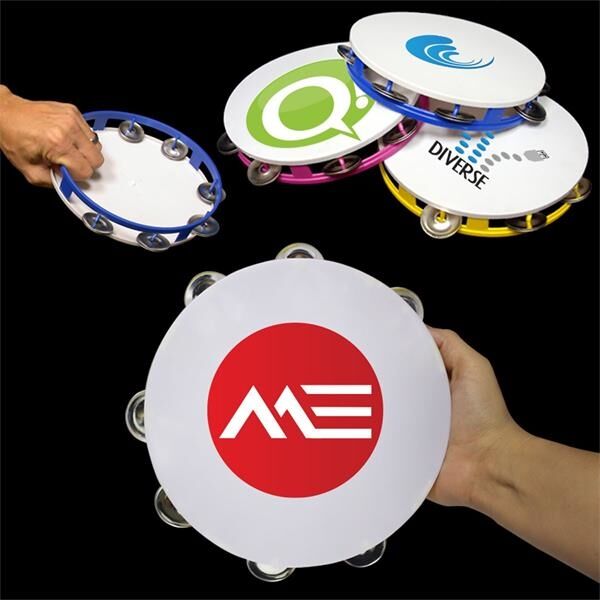 Main Product Image for Custom Printed Plastic Tambourines 8" - Assorted Colors