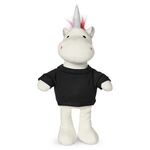 8.5" Plush Unicorn with T-Shirt - Black