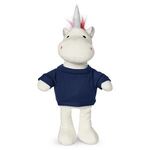 8.5" Plush Unicorn with T-Shirt - Blue-navy