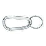 8MM Carabiner with Split Ring - Silver