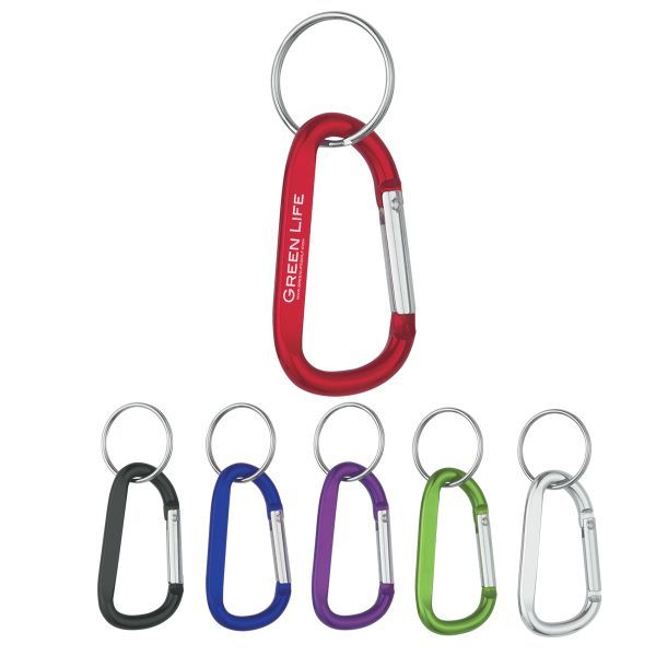 Main Product Image for Imprinted 8mm Carabiner With Split Ring