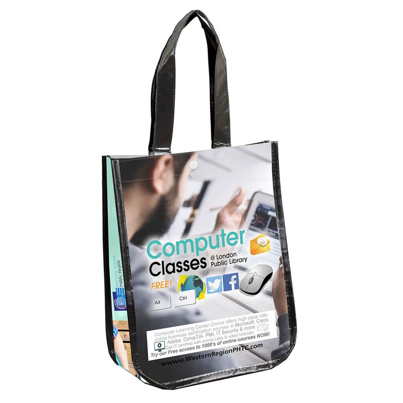 Main Product Image for 9-1/4" W x 12" H - Small Non-Woven Full Color Laminated Tote