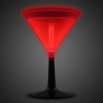 9 oz. Light Up Glow Martini Glass - Red